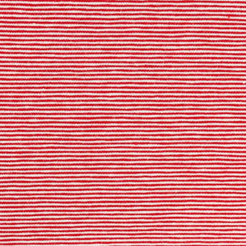 Needle Stripe Cotton Jersey - White / Red