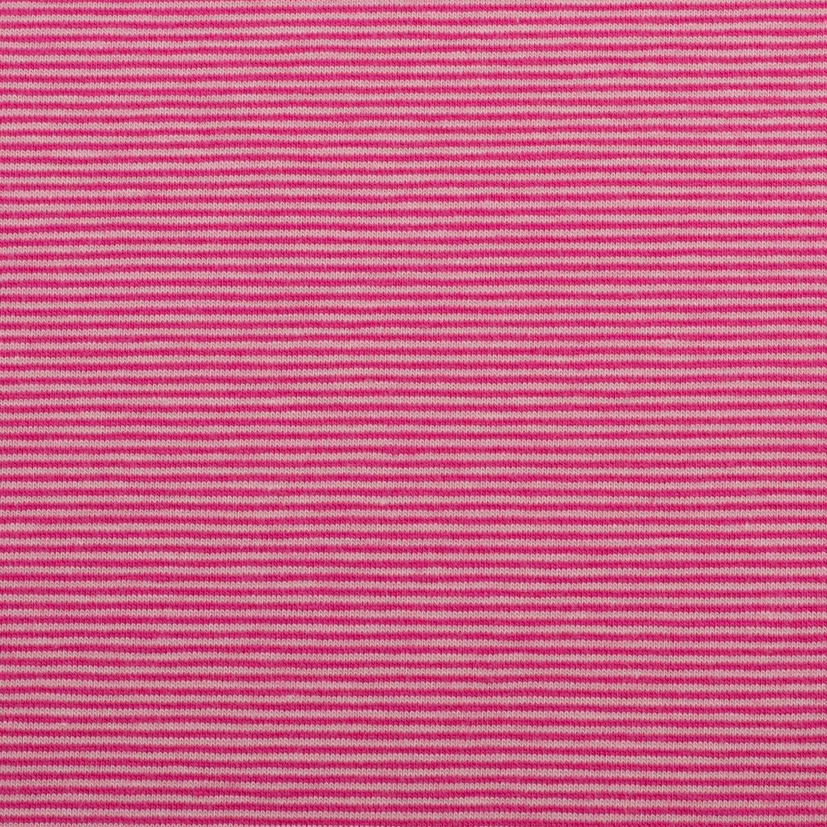 Needle Stripe Cotton Jersey - Pink / Honeysuckle