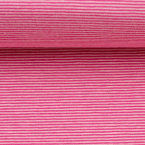 Needle Stripe Cotton Jersey - Pink / Honeysuckle