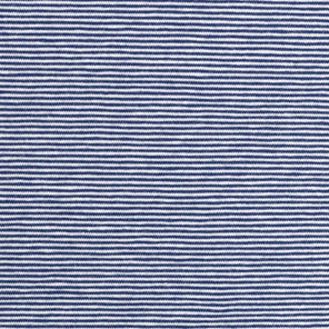 Needle Stripe Cotton Jersey - Dark Blue / White