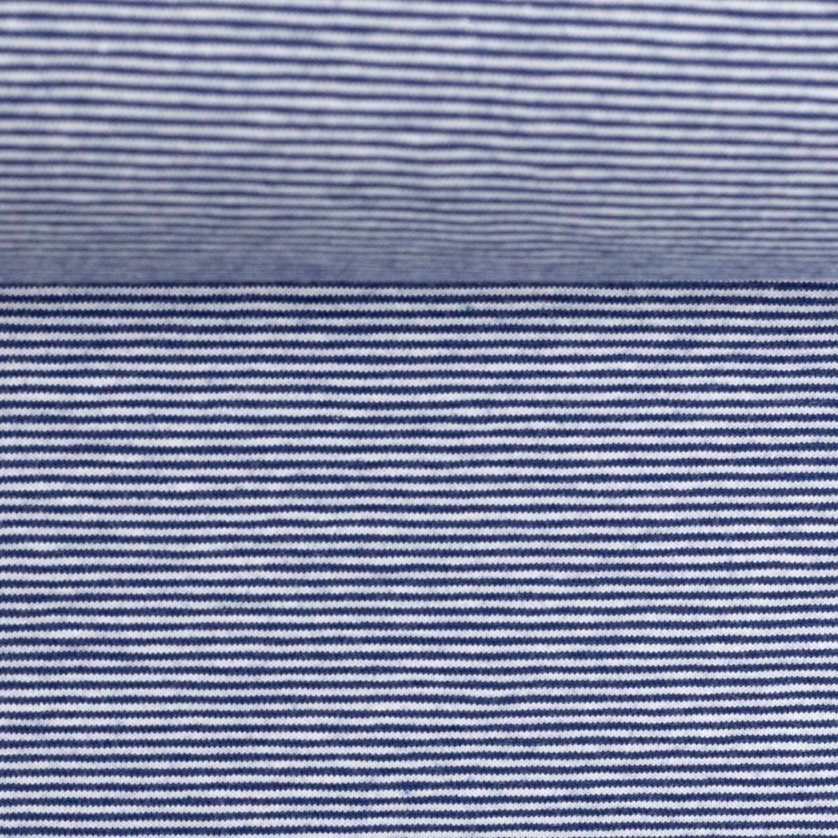 Needle Stripe Cotton Jersey - Dark Blue / White
