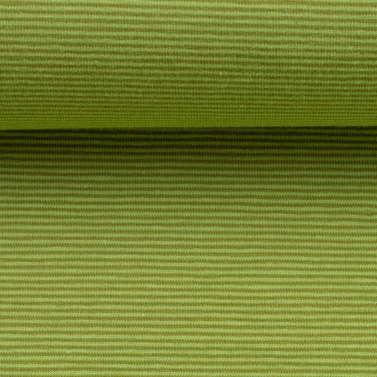 Needle Stripe Cotton Jersey - Kiwi / Chartreuse