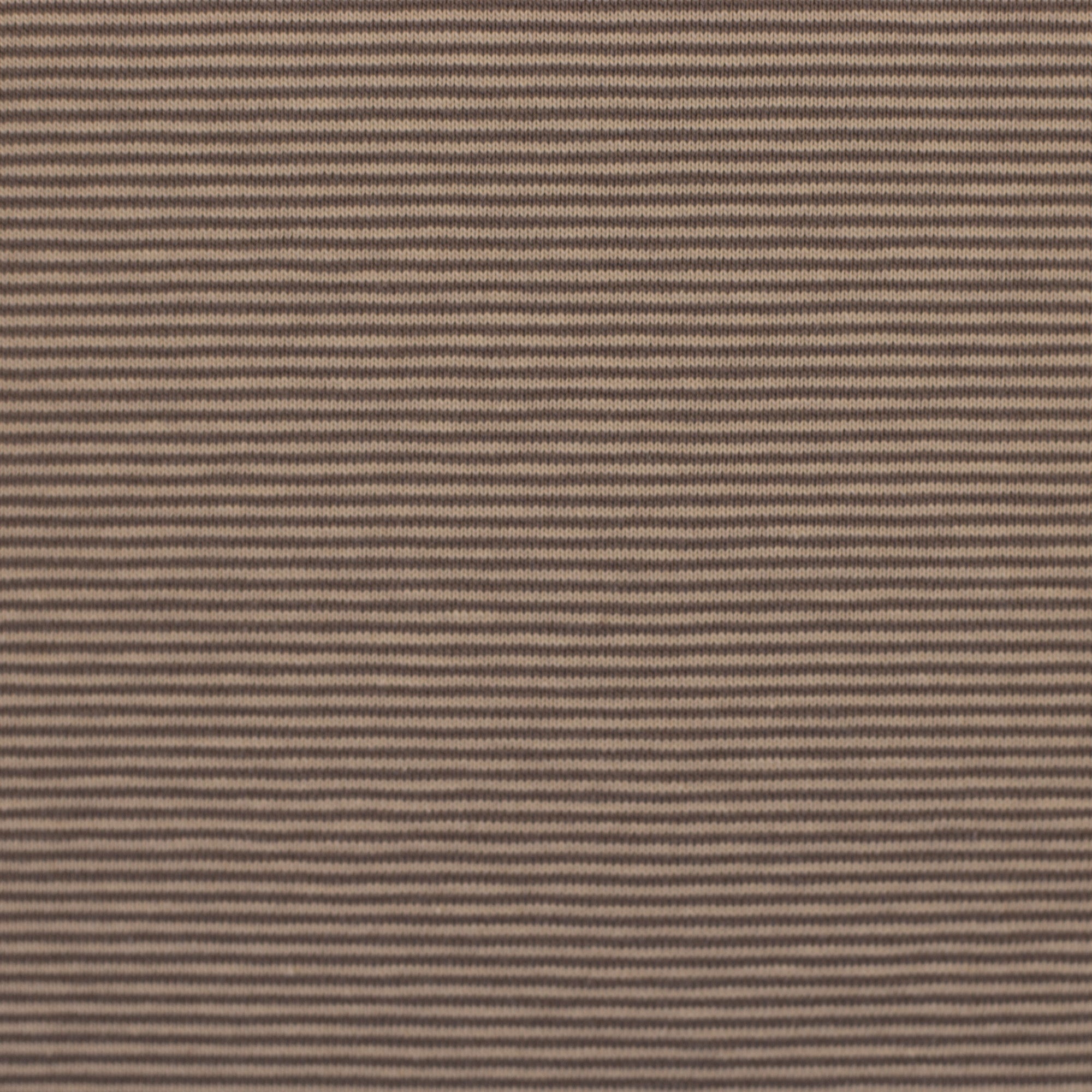 Needle Stripe Cotton Jersey - Sand / Putty