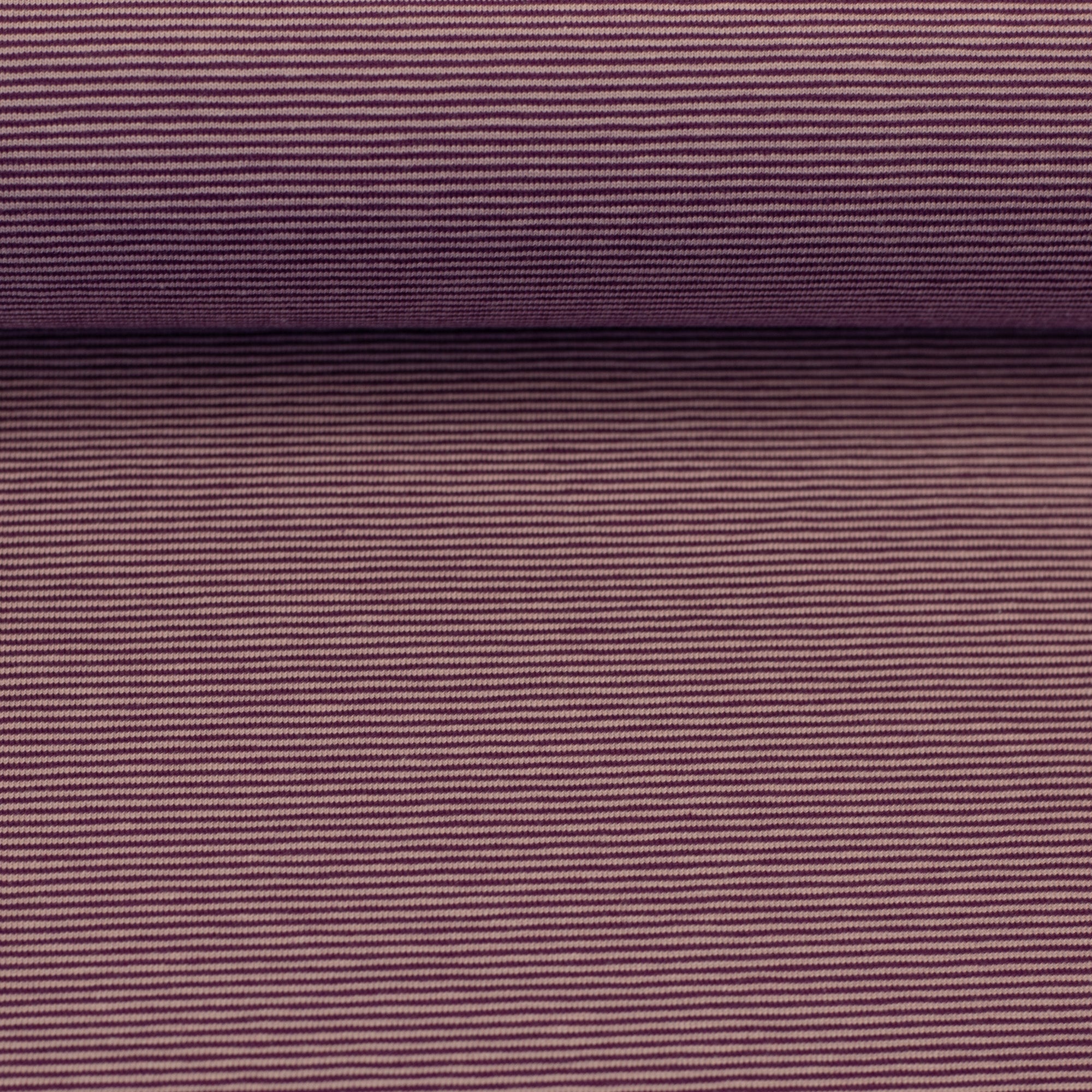 Needle Stripe Cotton Jersey - Bordeaux / Rose
