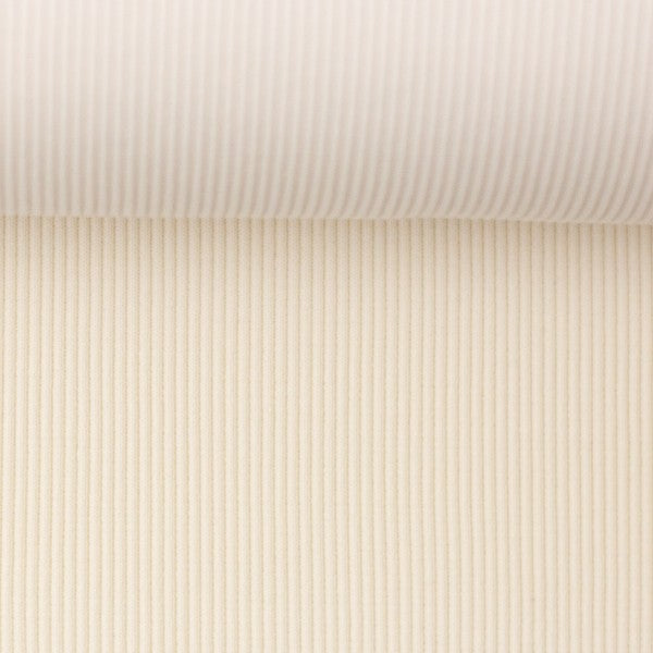 Cotton Sweatshirt Ribbed Cuffing - 009 Ivory