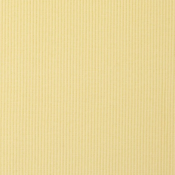 Cotton Sweatshirt Ribbed Cuffing - 112 Light Yellow