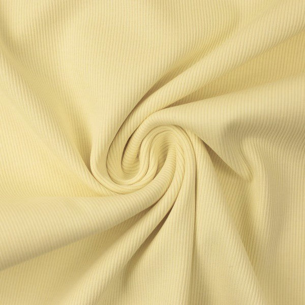 Cotton Sweatshirt Ribbed Cuffing - 112 Light Yellow