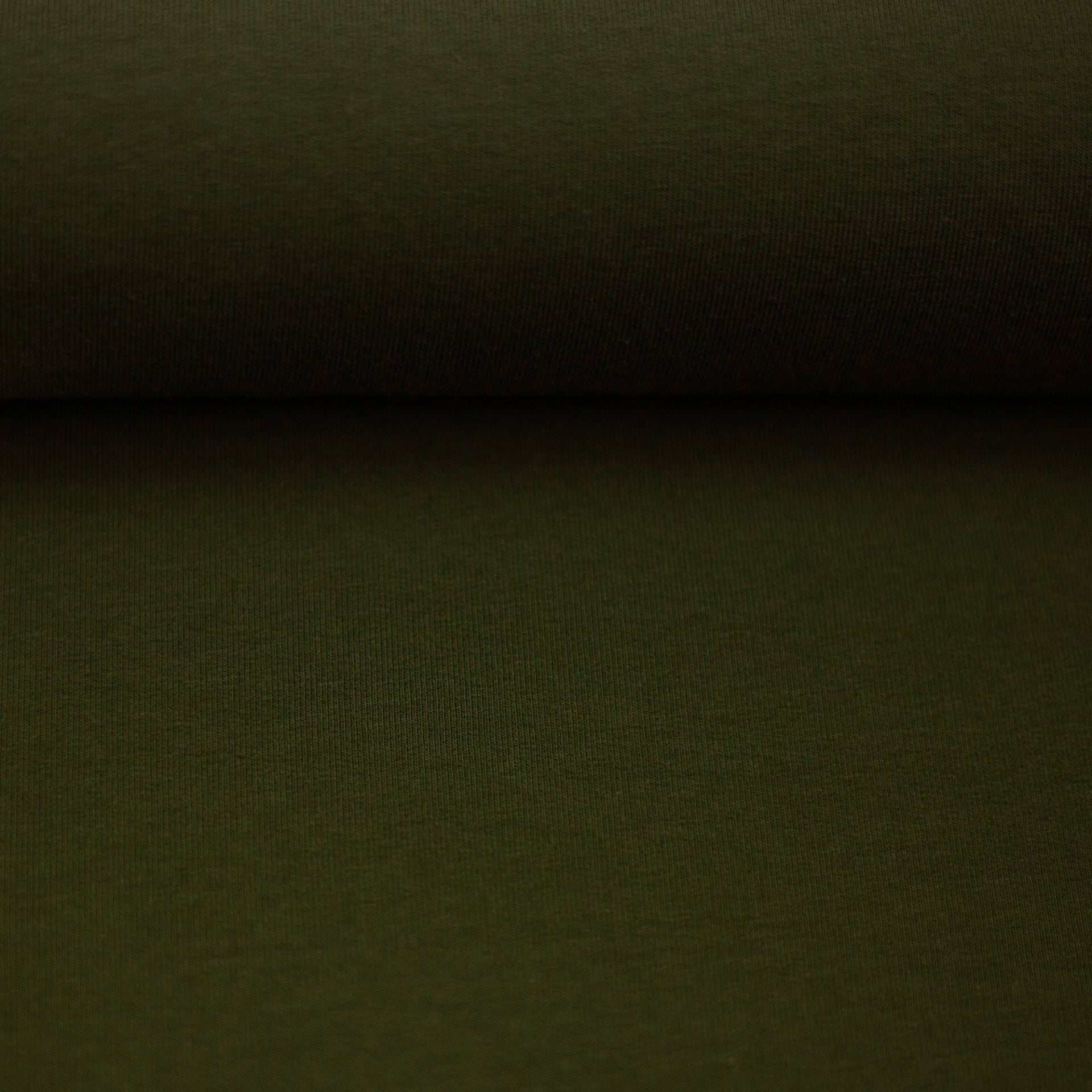 Medium Weight Cotton Loopback Jersey - Olive