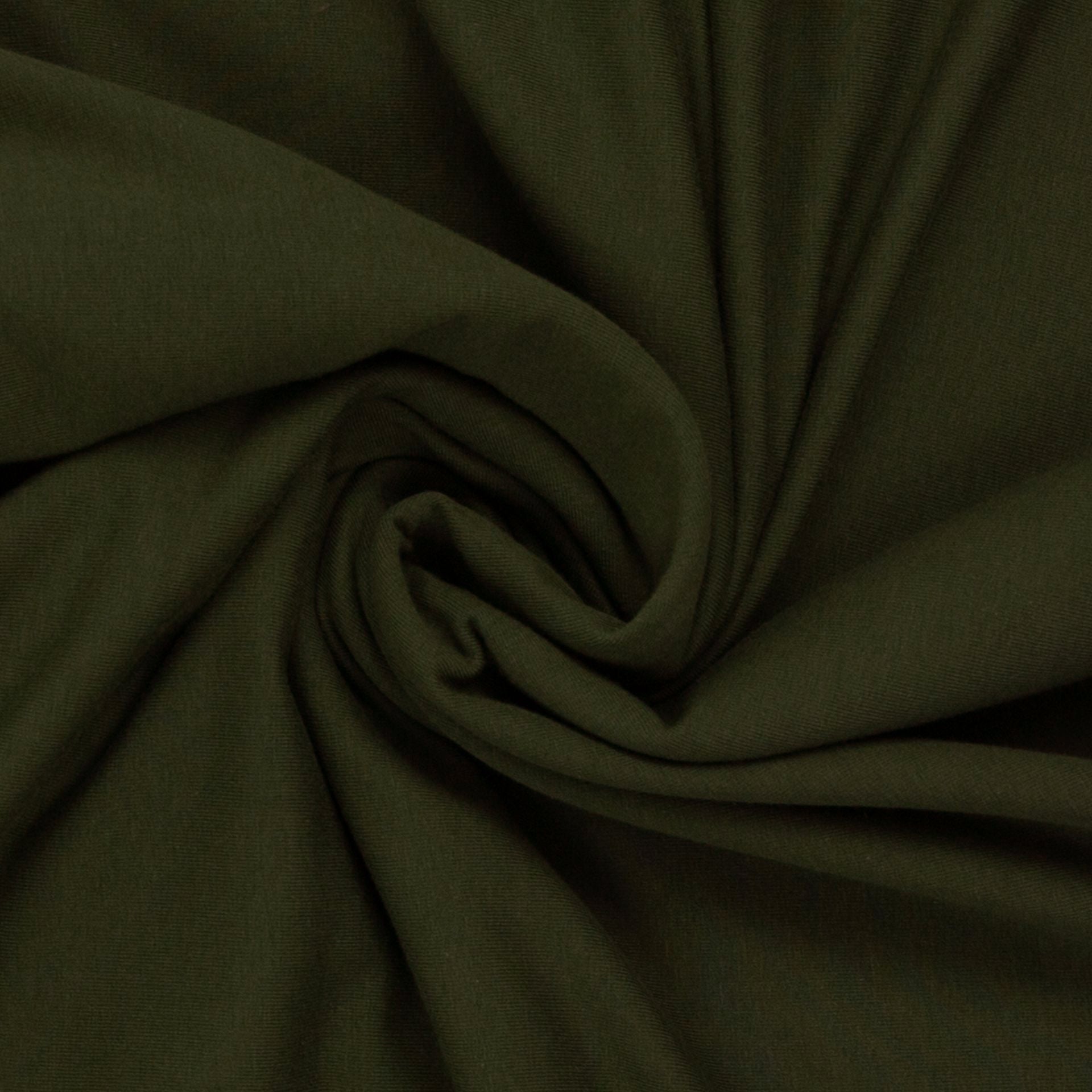 Medium Weight Cotton Loopback Jersey - Olive