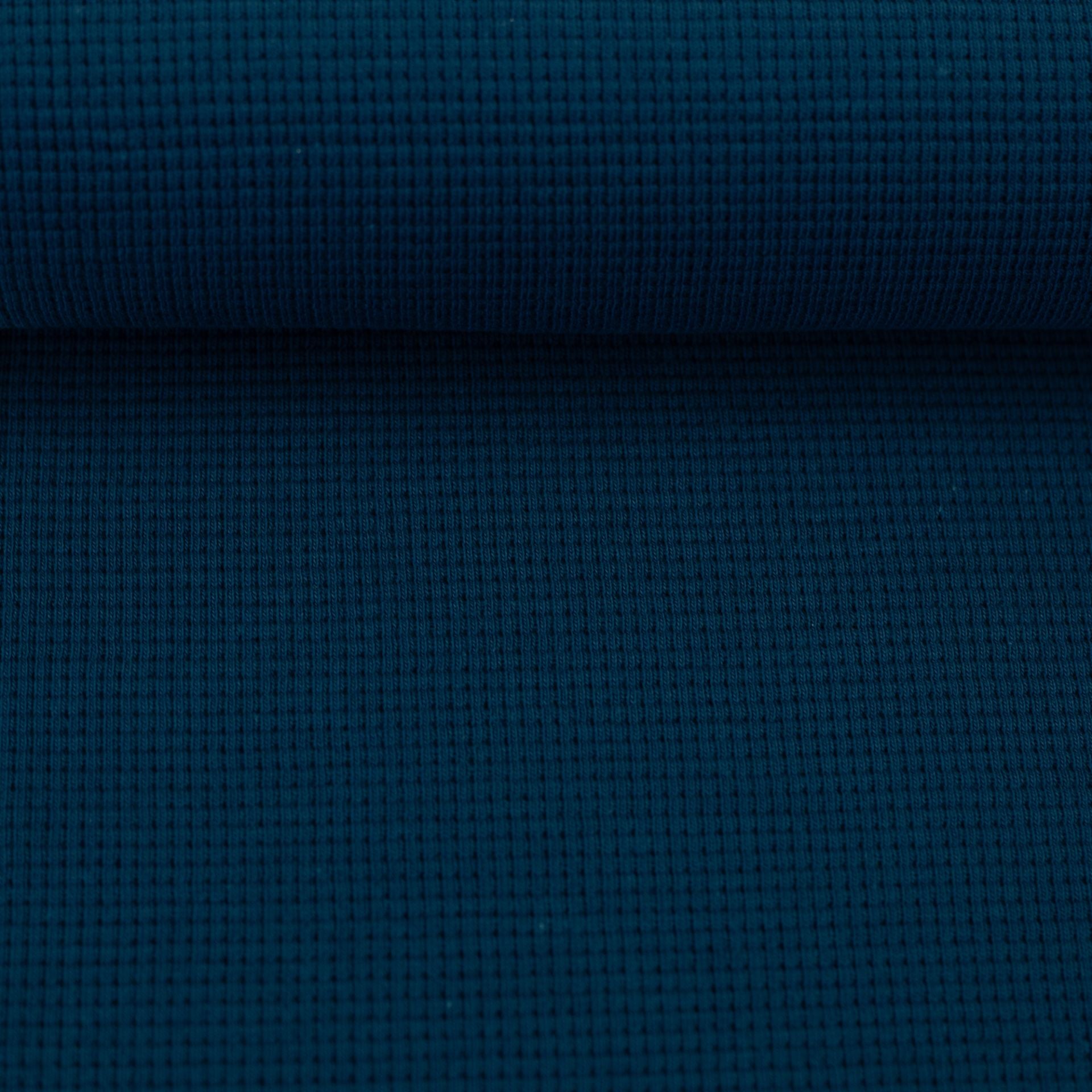Waffle Jersey - Peacock Blue