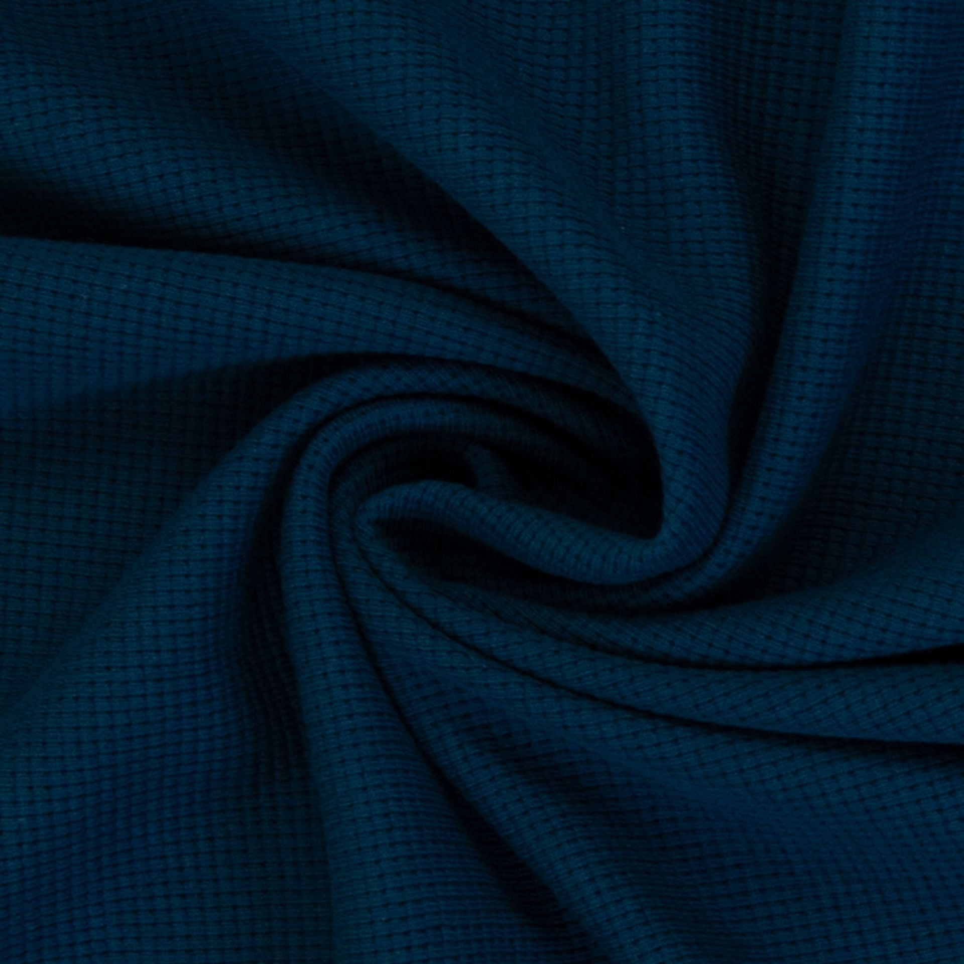 Waffle Jersey - Peacock Blue