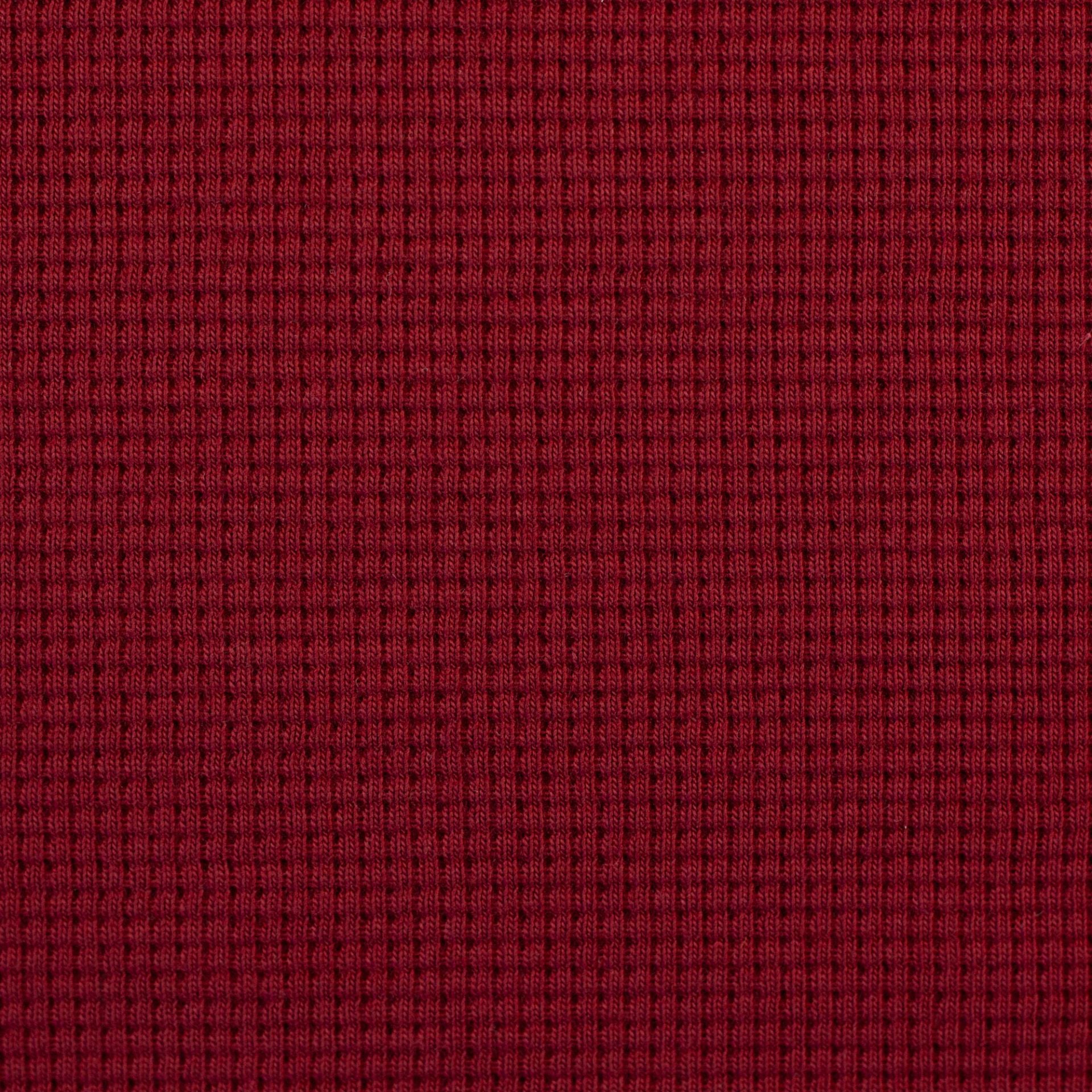 Waffle Jersey - Red Wine
