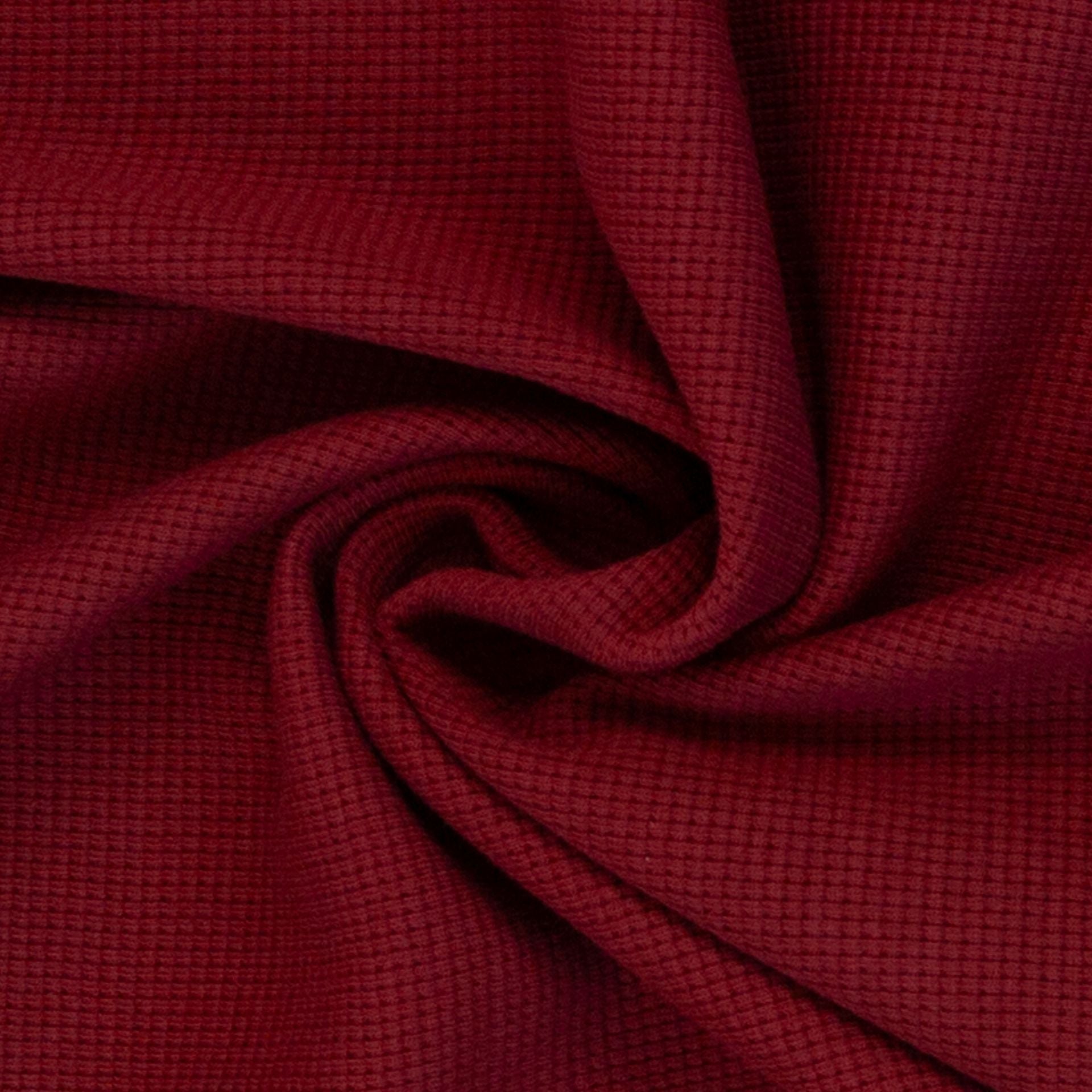 Waffle Jersey - Red Wine