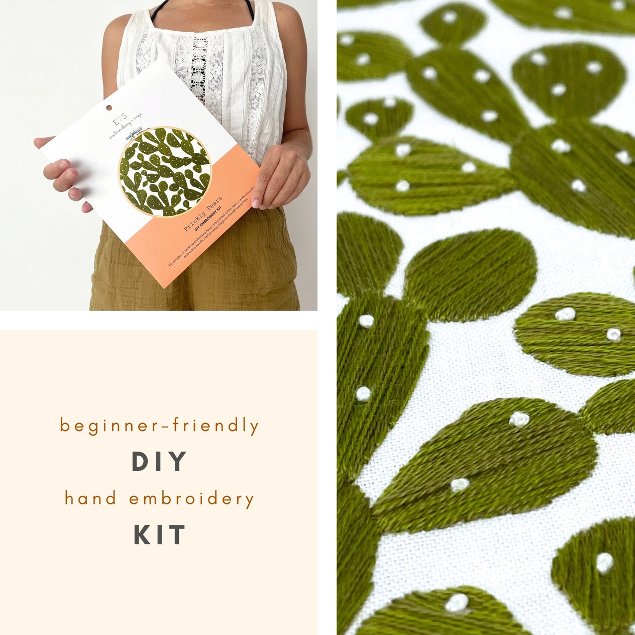 Embroidery and Sage - Kit - Prickly Pears