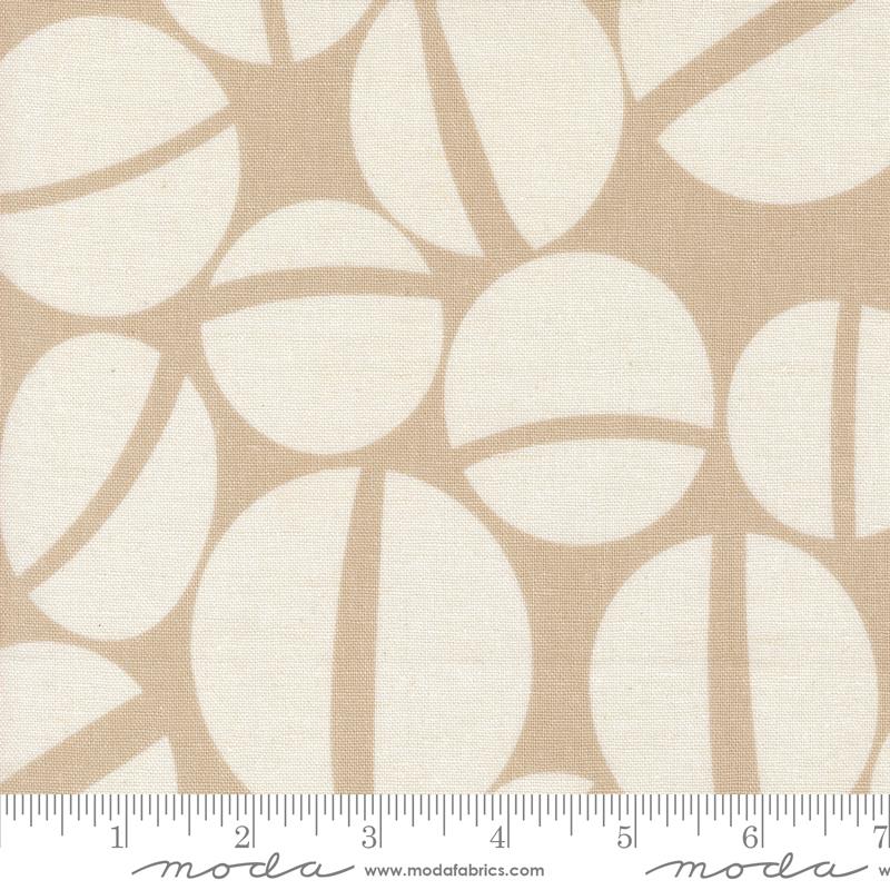 Printed Cotton Linen Mix - Urban Whisper - Sway Geometric Dots - Stone