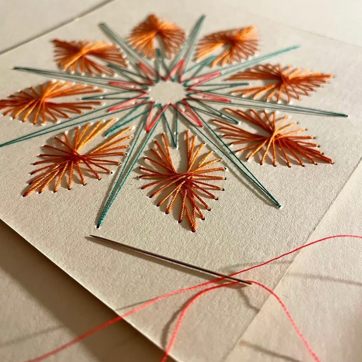 Stitch a Festive Paper Embroidery Card with She Makes Things