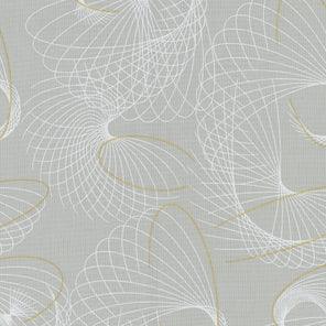 Printed Cotton Poplin - Zen Chic - Shimmer - Etch Silver