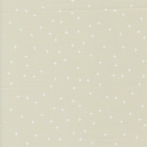Printed Cotton Poplin - Zen Chic - Shimmer Crosses Ecru