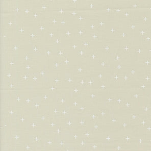 Printed Cotton Poplin - Zen Chic - Shimmer Crosses Ecru