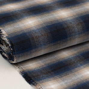 Brushed Cotton Check - Hazy Blue