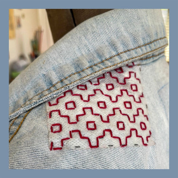 Sashiko Inspired Visible Mending for Denim with Sewing Smith