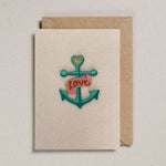 Iron-On Patch Greetings Card - Love anchor
