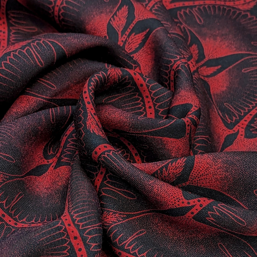 Panspermia Printed Viscose Twill - Moonflower - Night