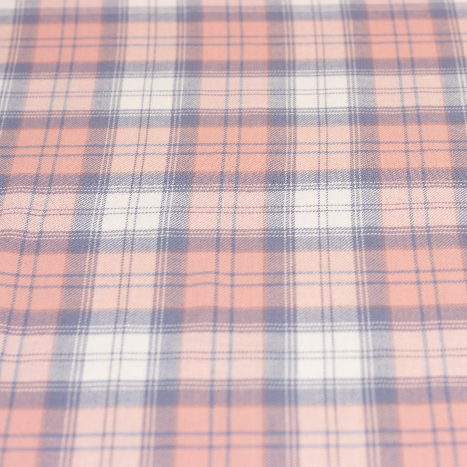 Brushed Cotton Check - Powder