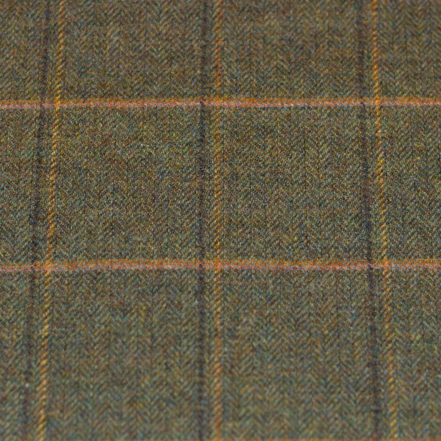 Wool - No. 74 - Green Herringbone Windowpane Check