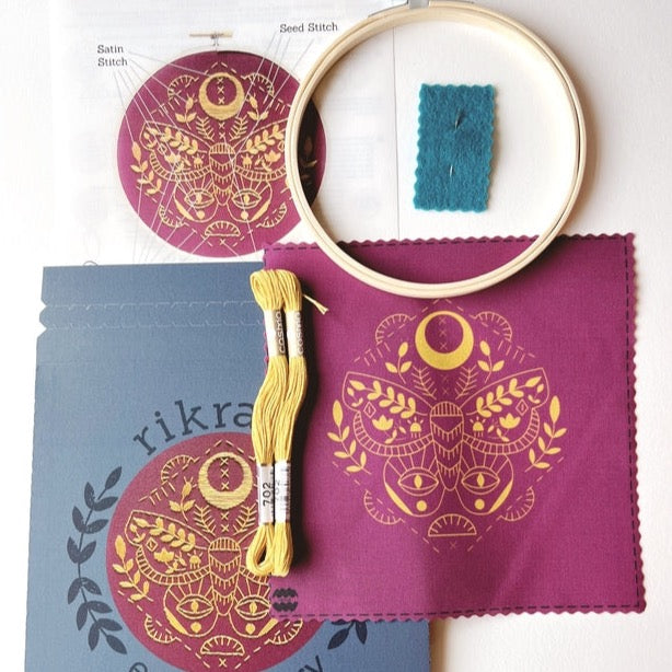Embroidery Kit - Rikrack - Mythic Moth