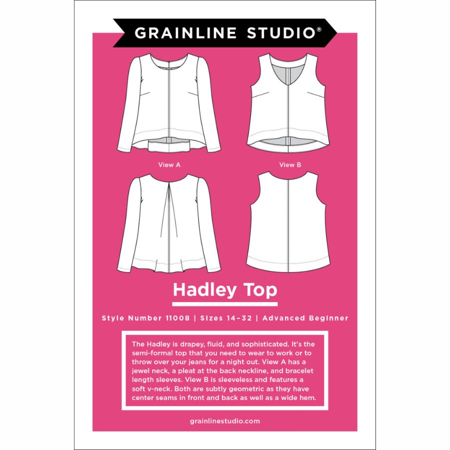 Grainline Studio - Hadley Top - Sizes 0-32