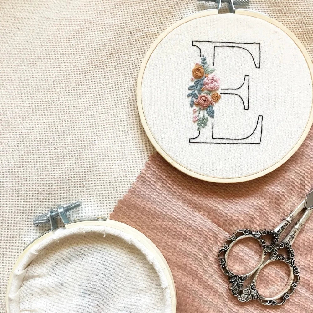 Embroidery Kit - Floral Initial