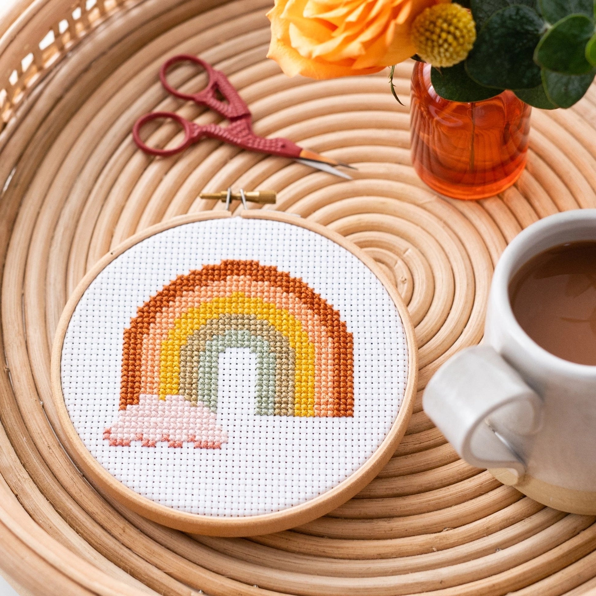 Modern Embroidery Kit - Rainbow