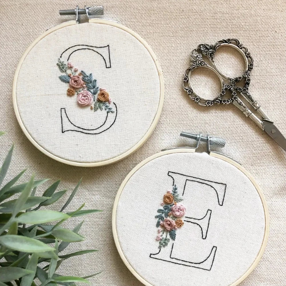 Embroidery Kit - Floral Initial