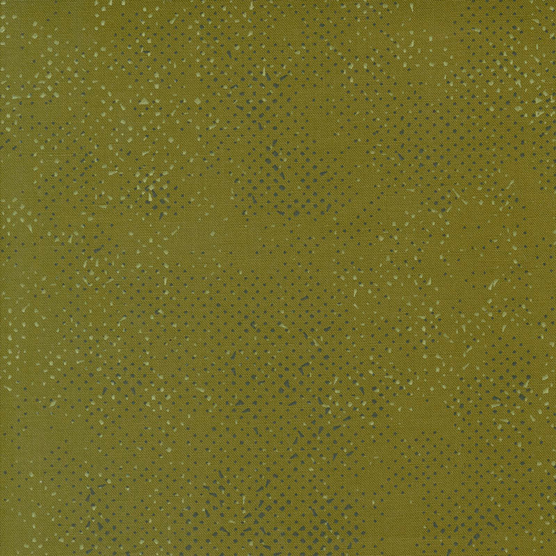 Printed Cotton Poplin - Zen Chic - Spotted - Olive