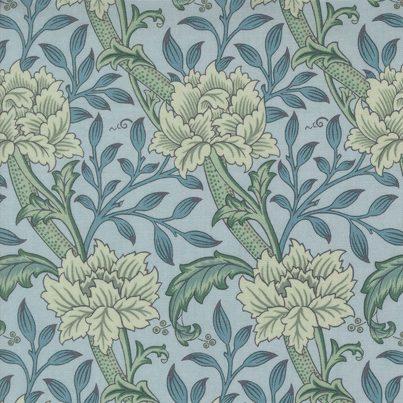Printed Cotton Poplin - Morris Manor - Undergrowth - Sky