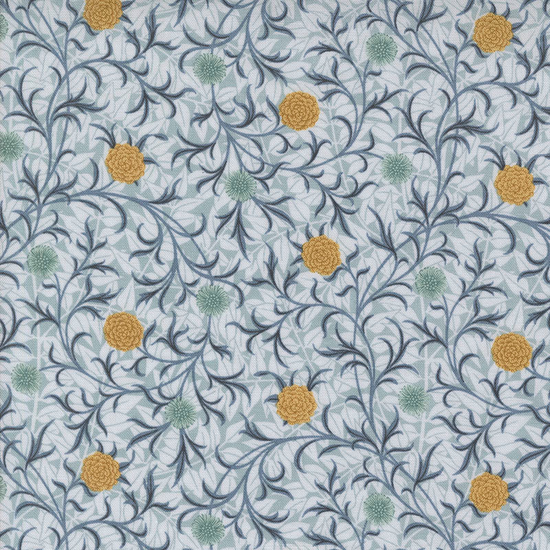 Printed Cotton Poplin - Morris Manor - Rosette - Sky