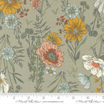 Printed Cotton Poplin - Woodland Wildflowers - Wonder Florals - Taupe
