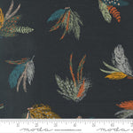 Printed Cotton Poplin - Woodland Wildflowers - Feather - Charcoal