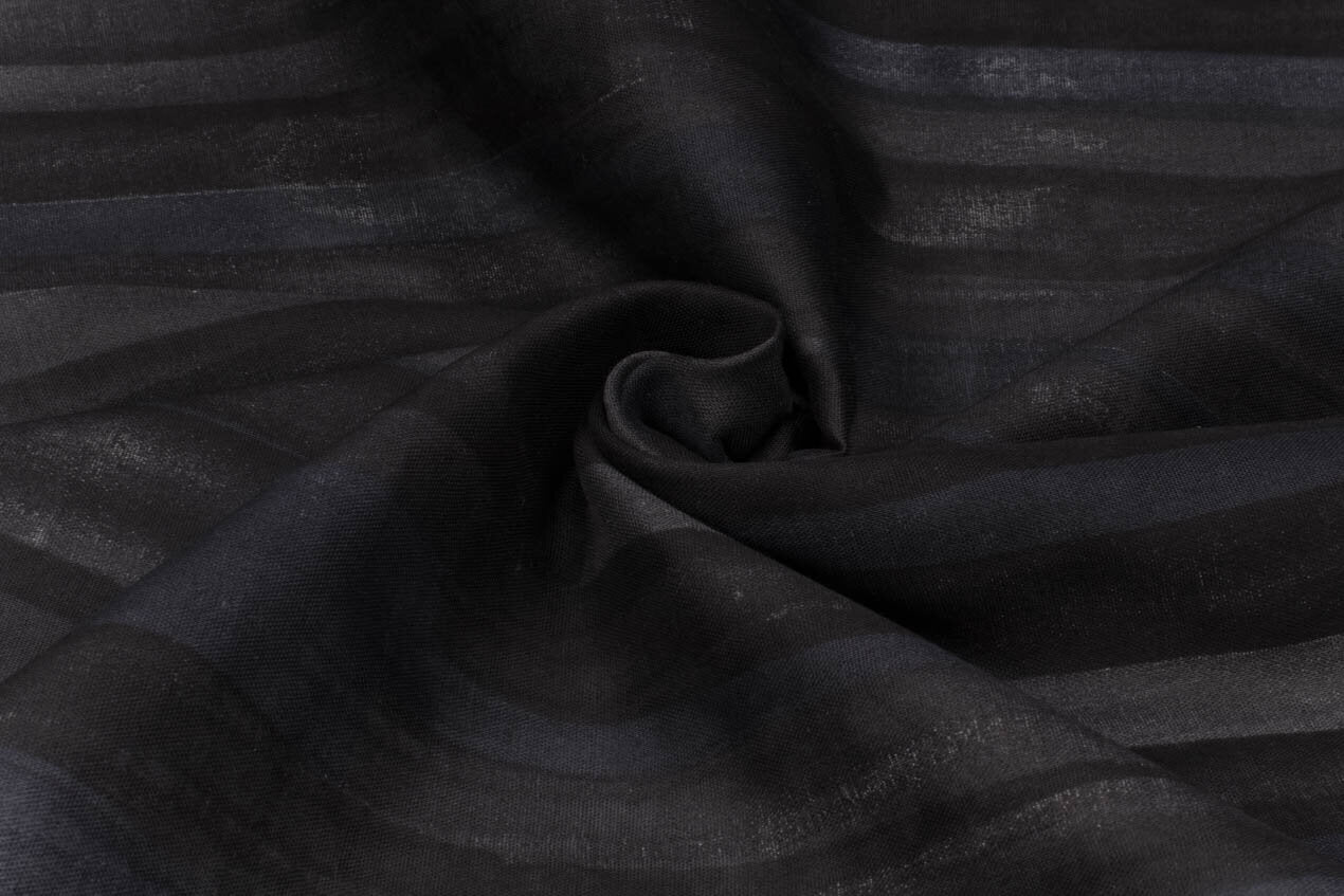 Japanese printed cotton double gauze - Black