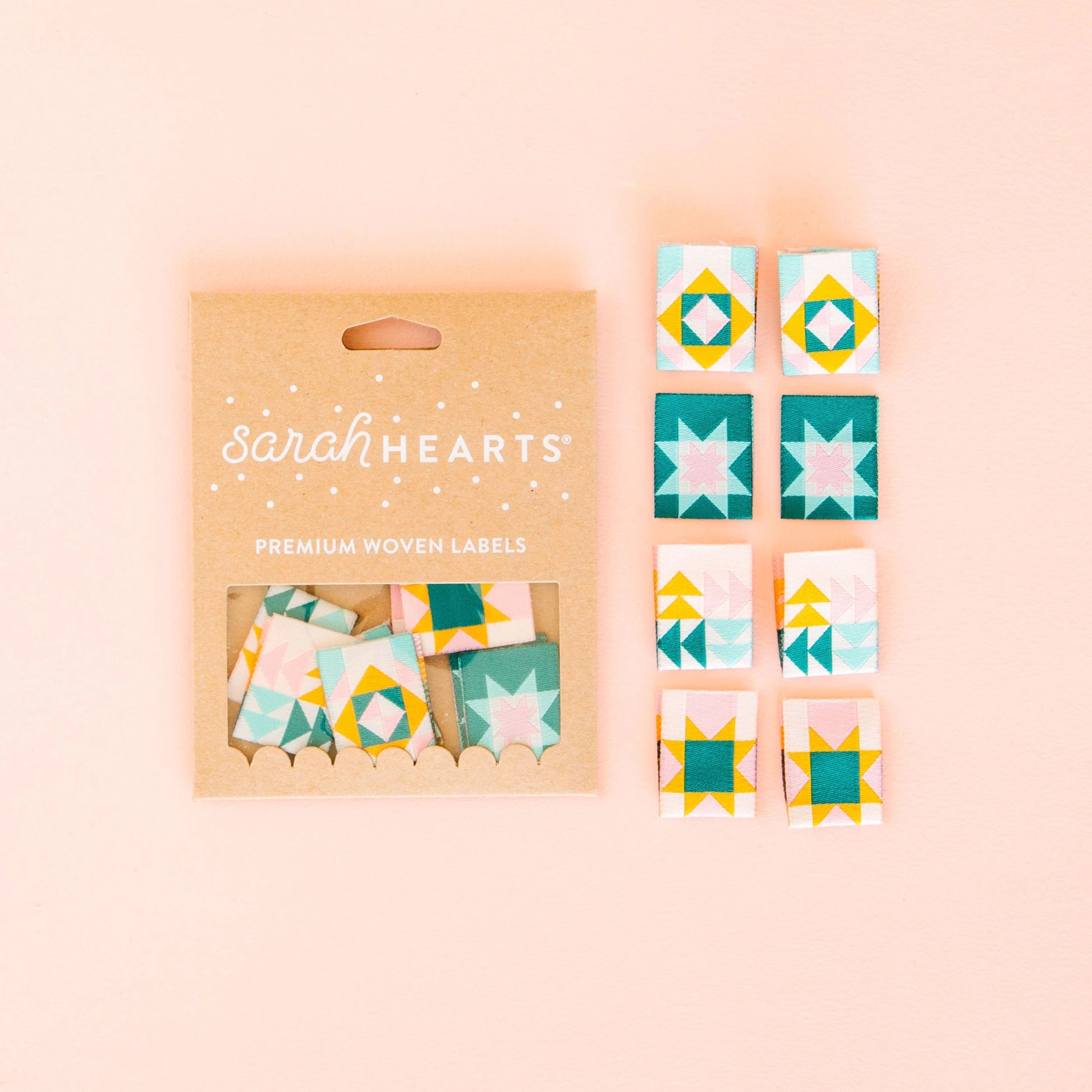 Labels - Sarah Hearts - Quilt Block
