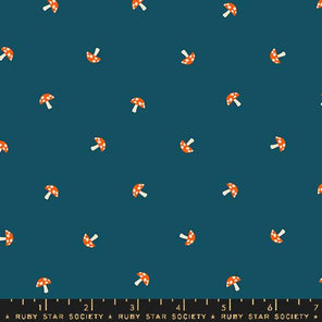 Printed Cotton Poplin - Carousel by Ruby Star - Light Galaxy Mushroom