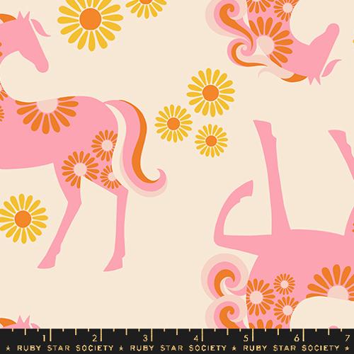 Lightweight Cotton Canvas - Carousel by Ruby Star - Natural