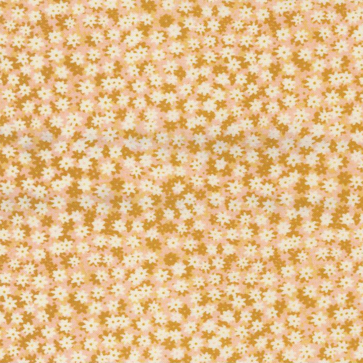 Printed Cotton Poplin - Bee Garden - Daisies - Beeswax