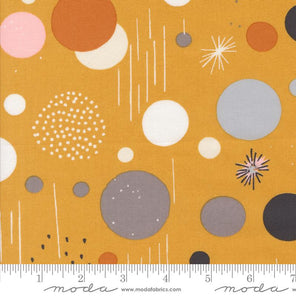 Printed Cotton Poplin - Simply Cozy - Playful Modern Dots - Dijon