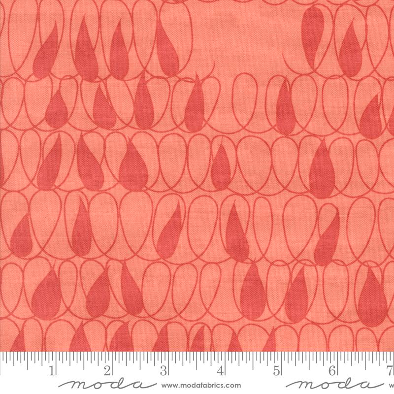 Printed Cotton Poplin - Simply Cozy - Drops Blenders - Coral