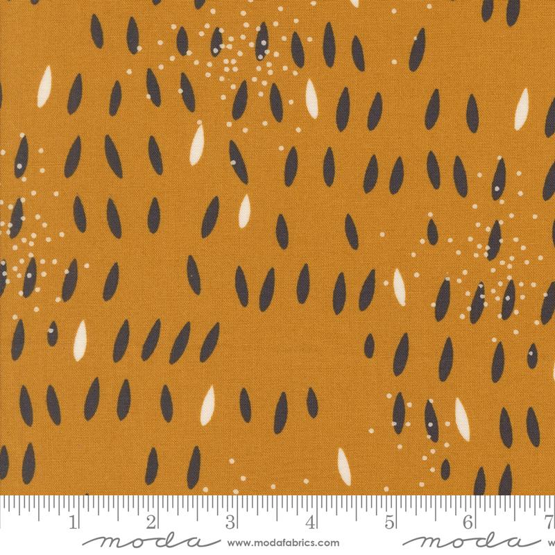 Printed Cotton Poplin - Simply Cozy - Pips Dots - Chai