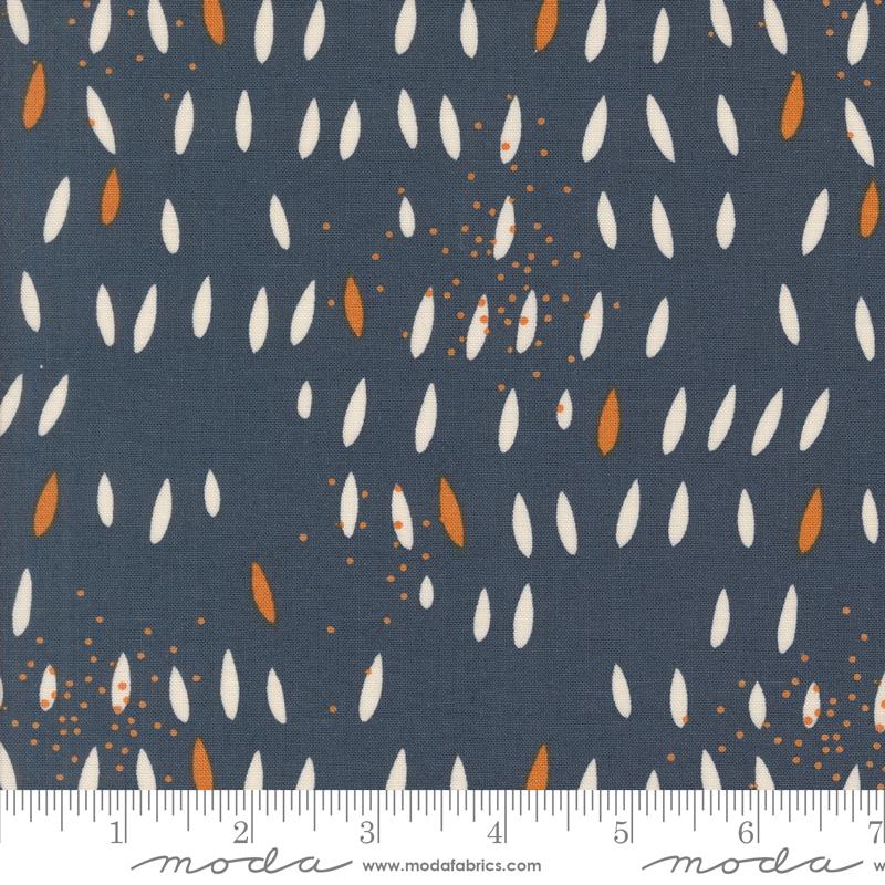 Printed Cotton Poplin - Simply Cozy - Pips Dots - Navy