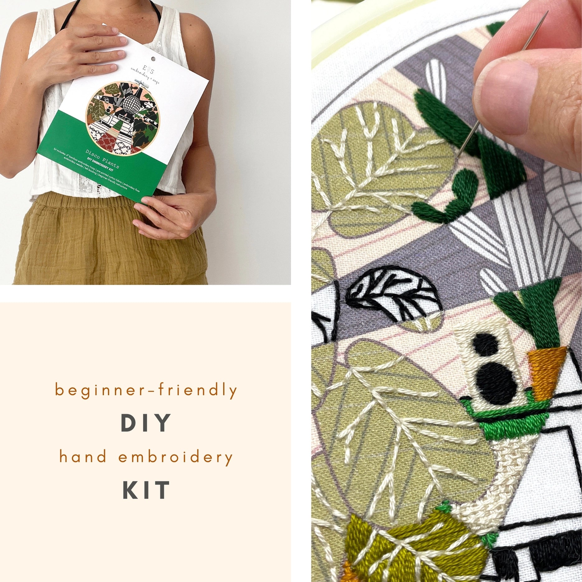 Embroidery and Sage - Kit - Disco Plants