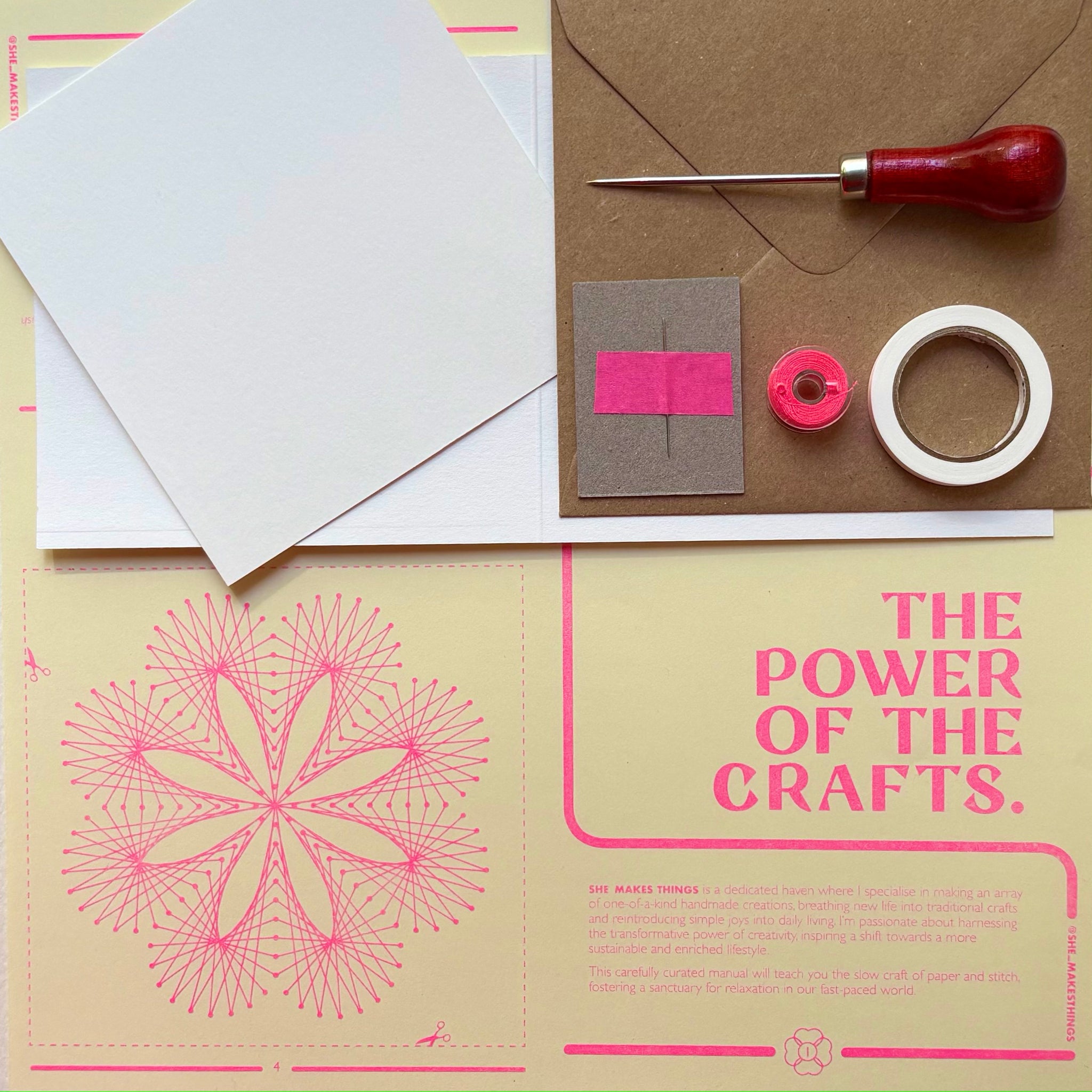 Stitch a Festive Paper Embroidery Card with She Makes Things